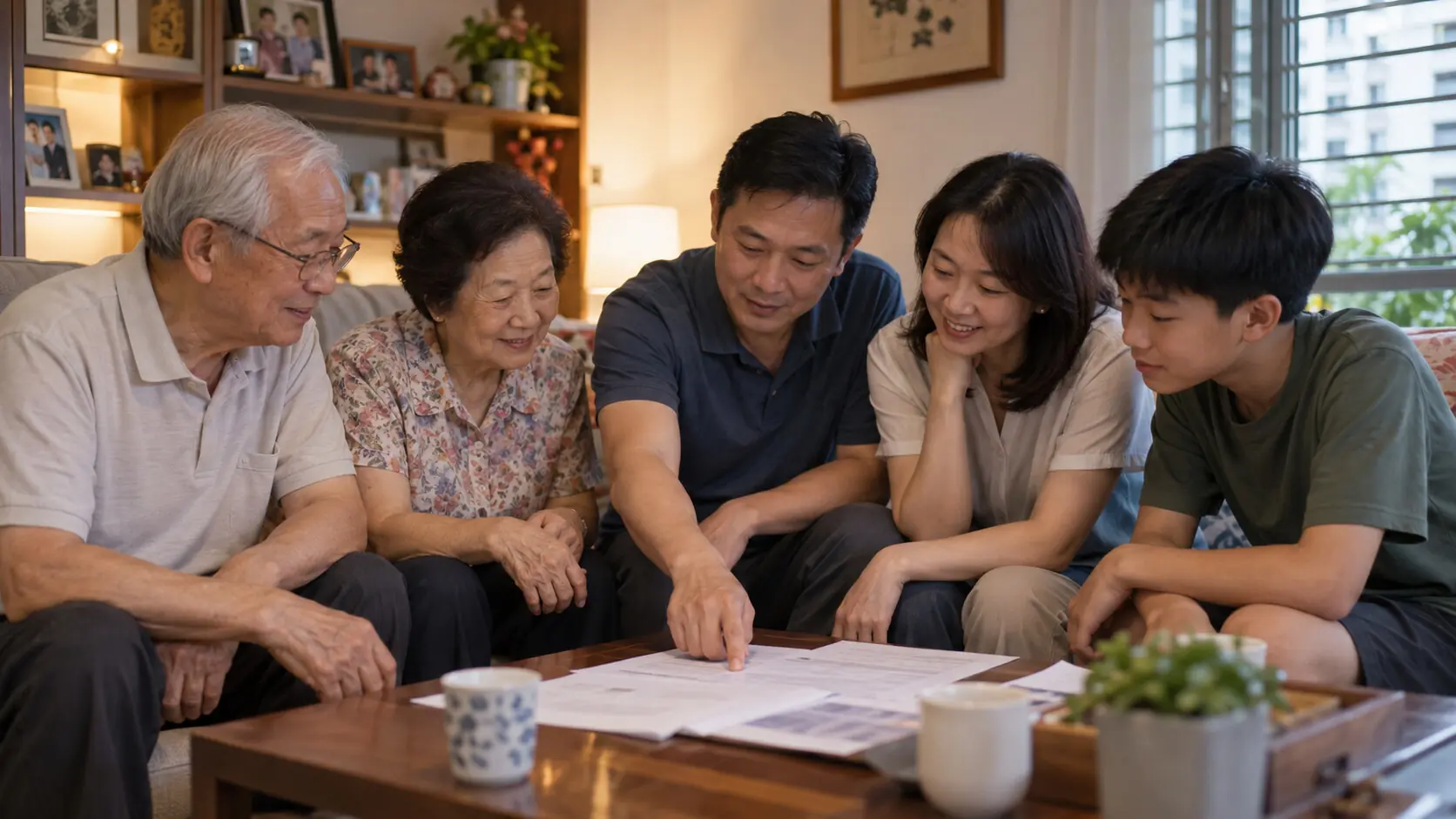 Multi-generational Asian family estate planning discussion